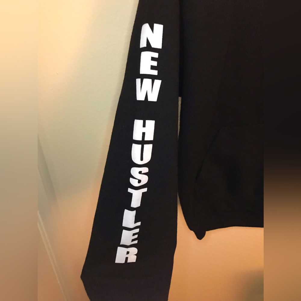 Black / White New Hustler Sportfishing Hoodie Sweatshirt - Unisex - SIZE MEDIUM